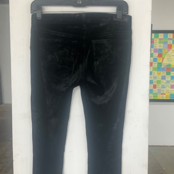 AG black velour skinny trouser pant - Picture 7 of 13